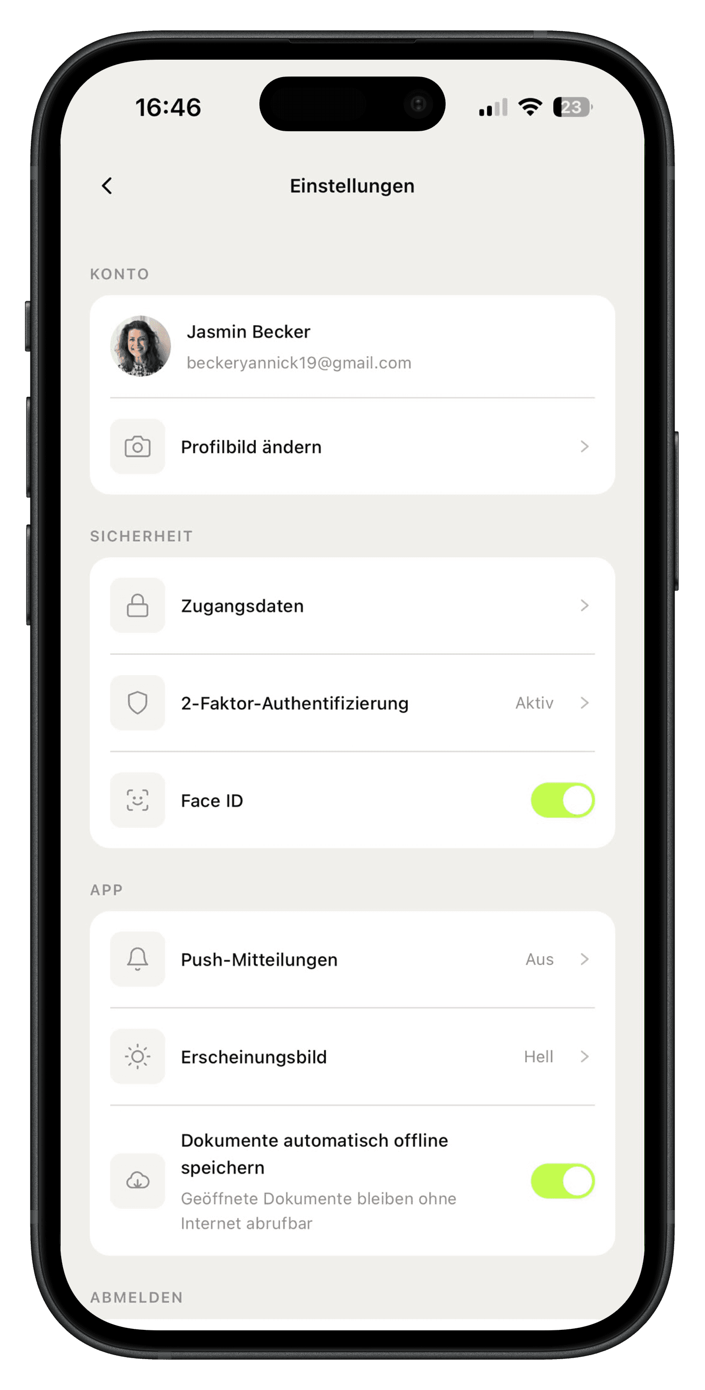 Einstellungen in der Velmio App
